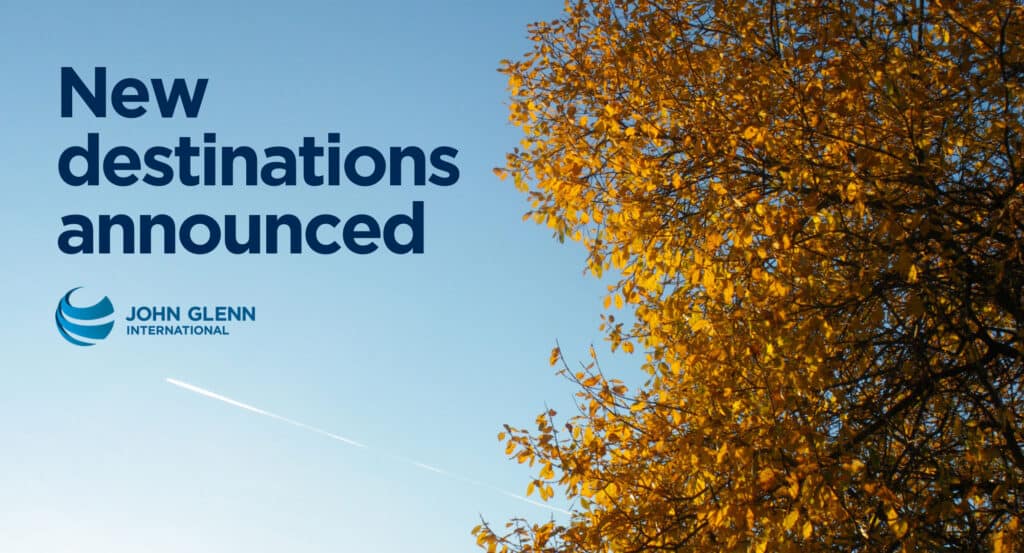 New destinations announced at John Glenn International Airport.