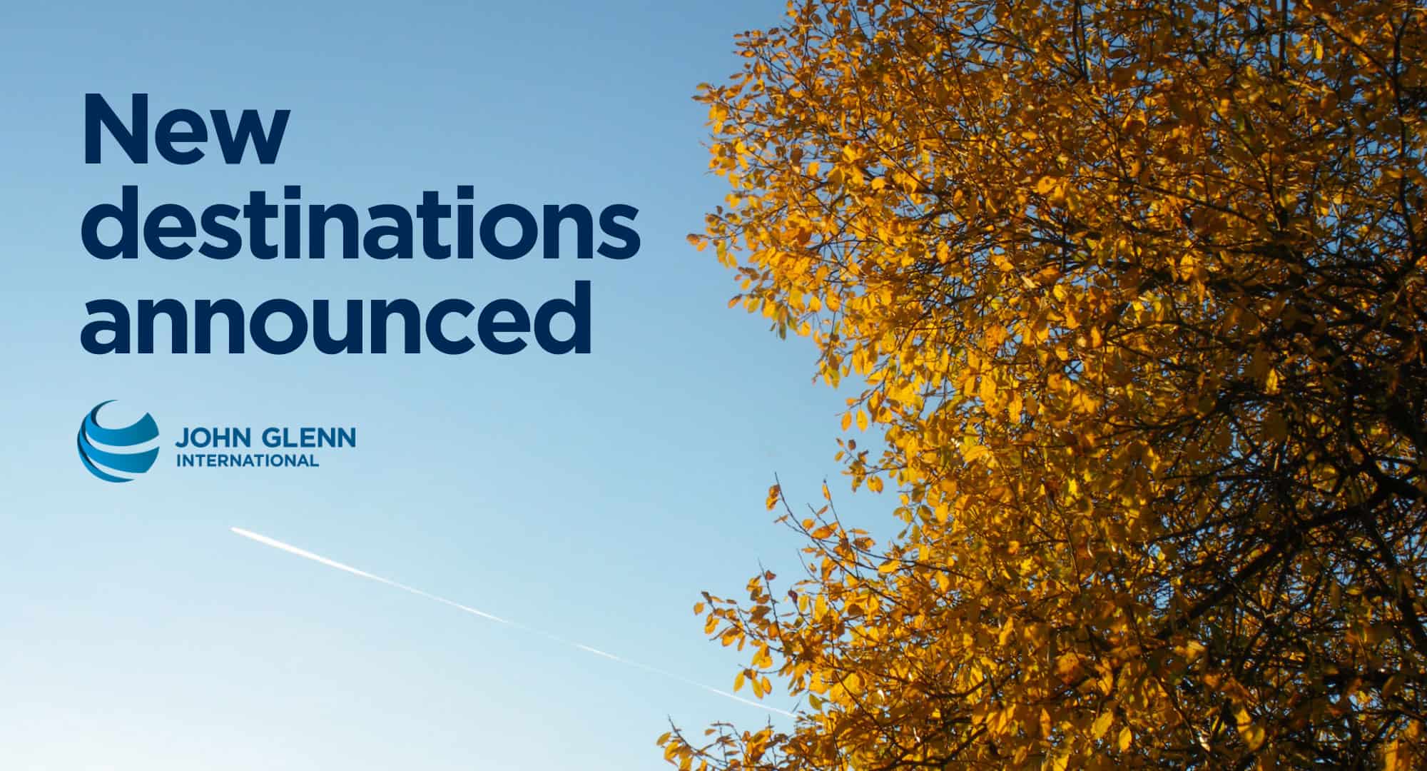 New destinations announced at John Glenn International Airport.