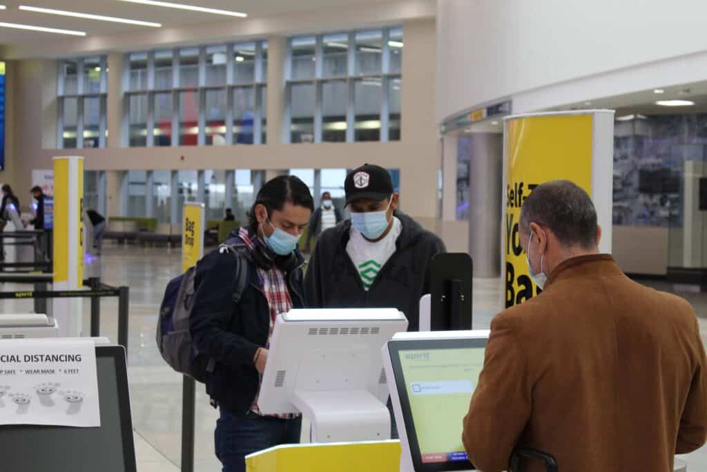 Spirit Airlines Travelers at John Glenn International Airport