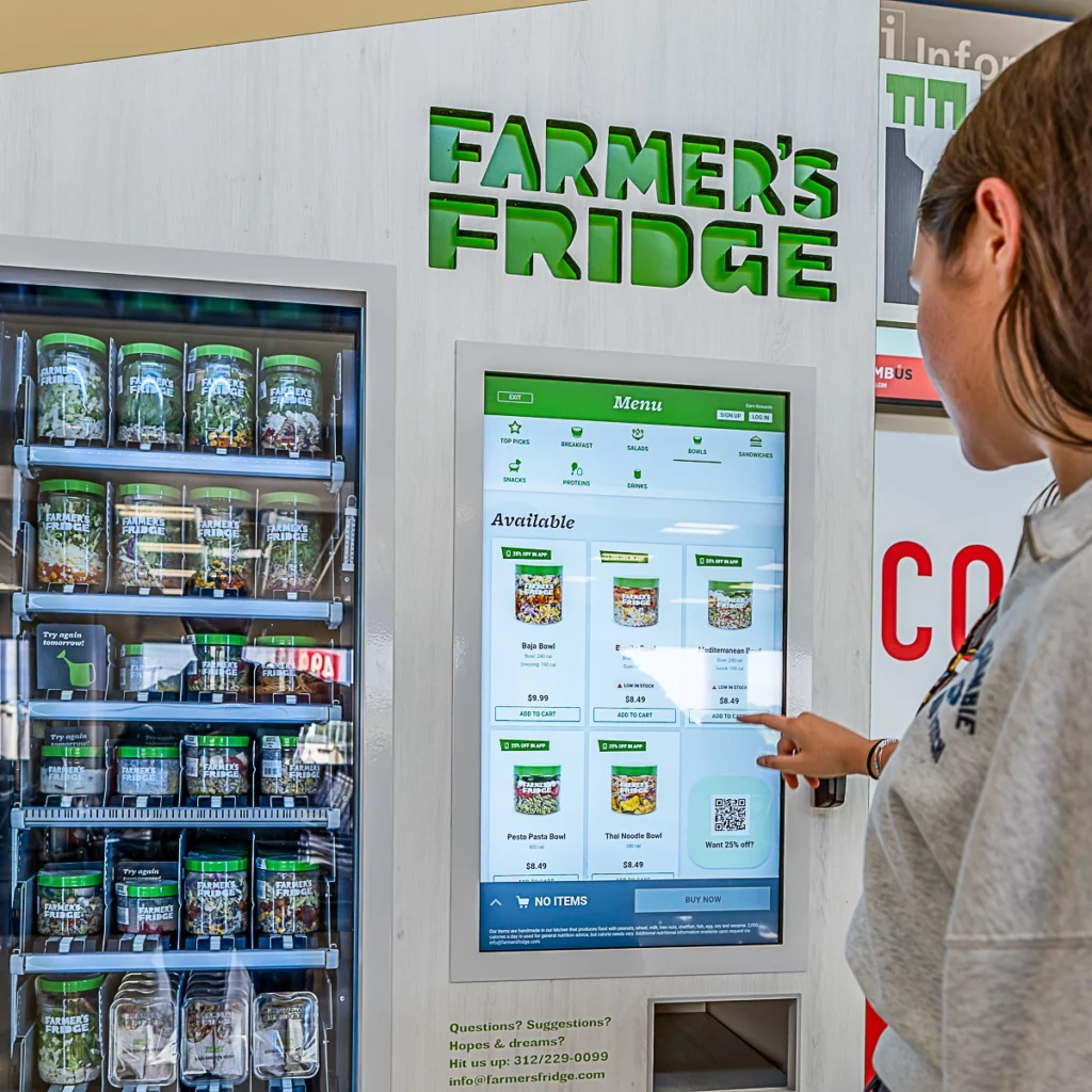 Farmer's Fridge vending machine at CMH Airport.