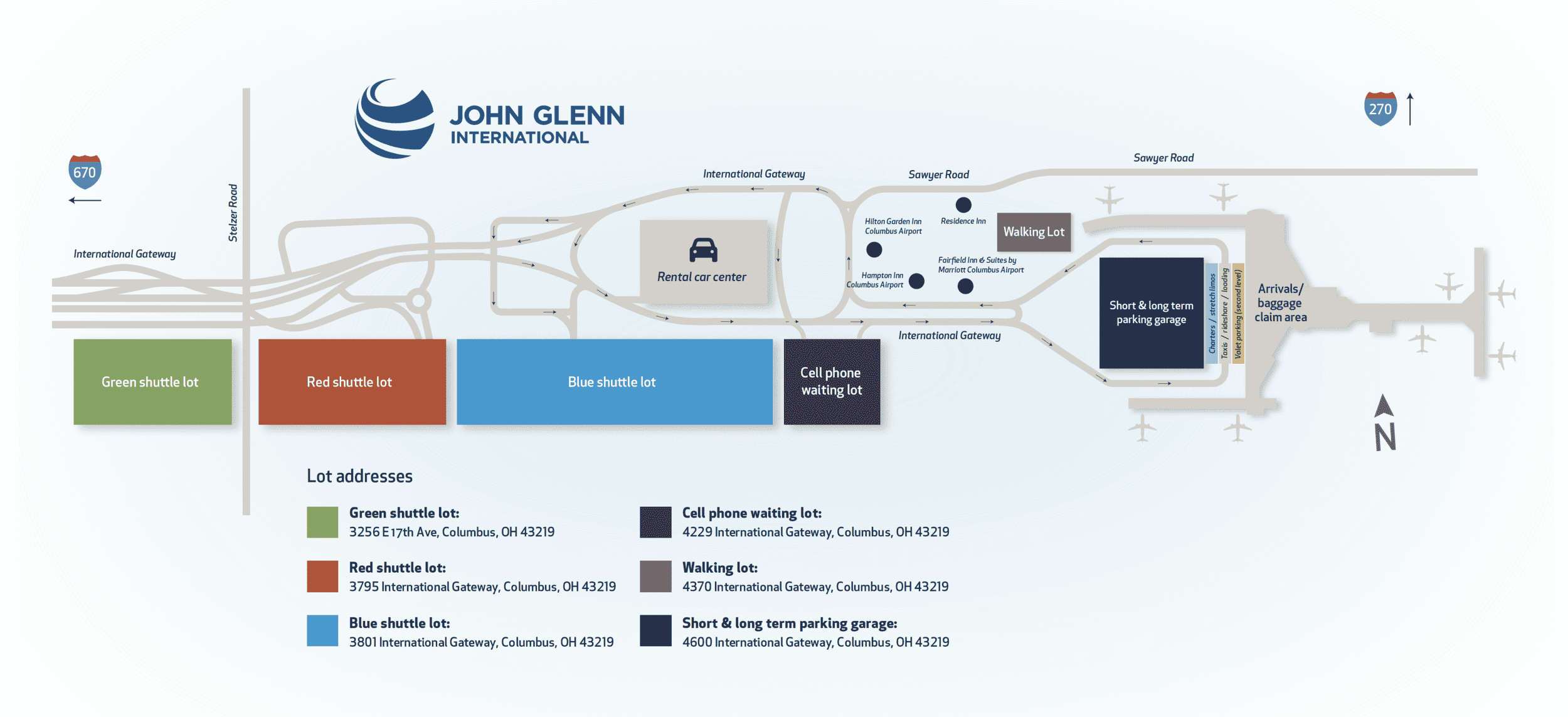 John Glen International Parking Map