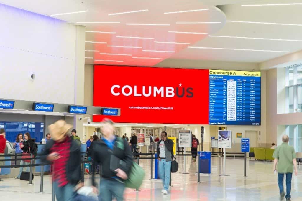 CMH ticket area and entry of Concourse A