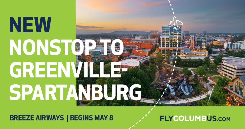New nonstop to Greenville-Spartanburg with Breeze Airways